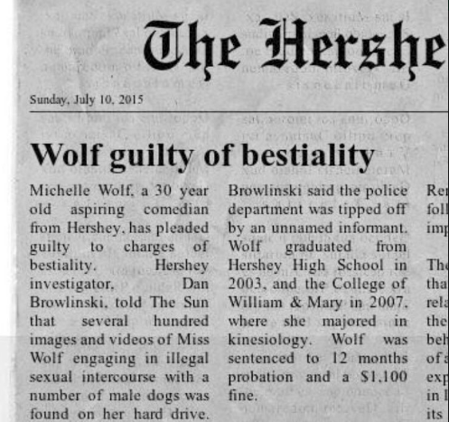 Michelle Wolf Beastality